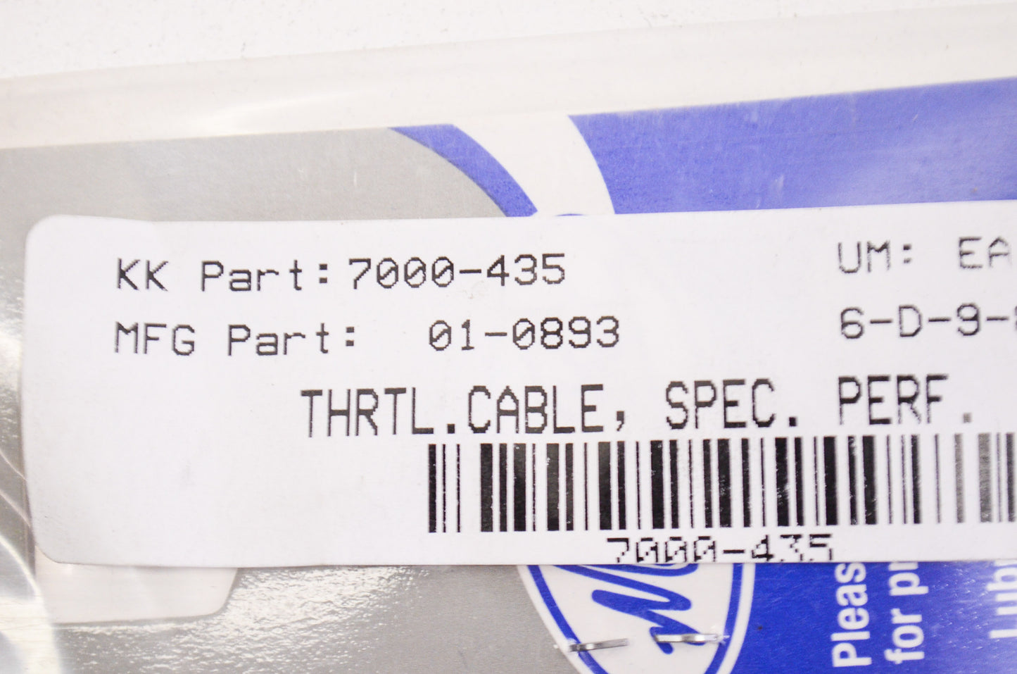 New Motion Pro Throttle Cable NOS