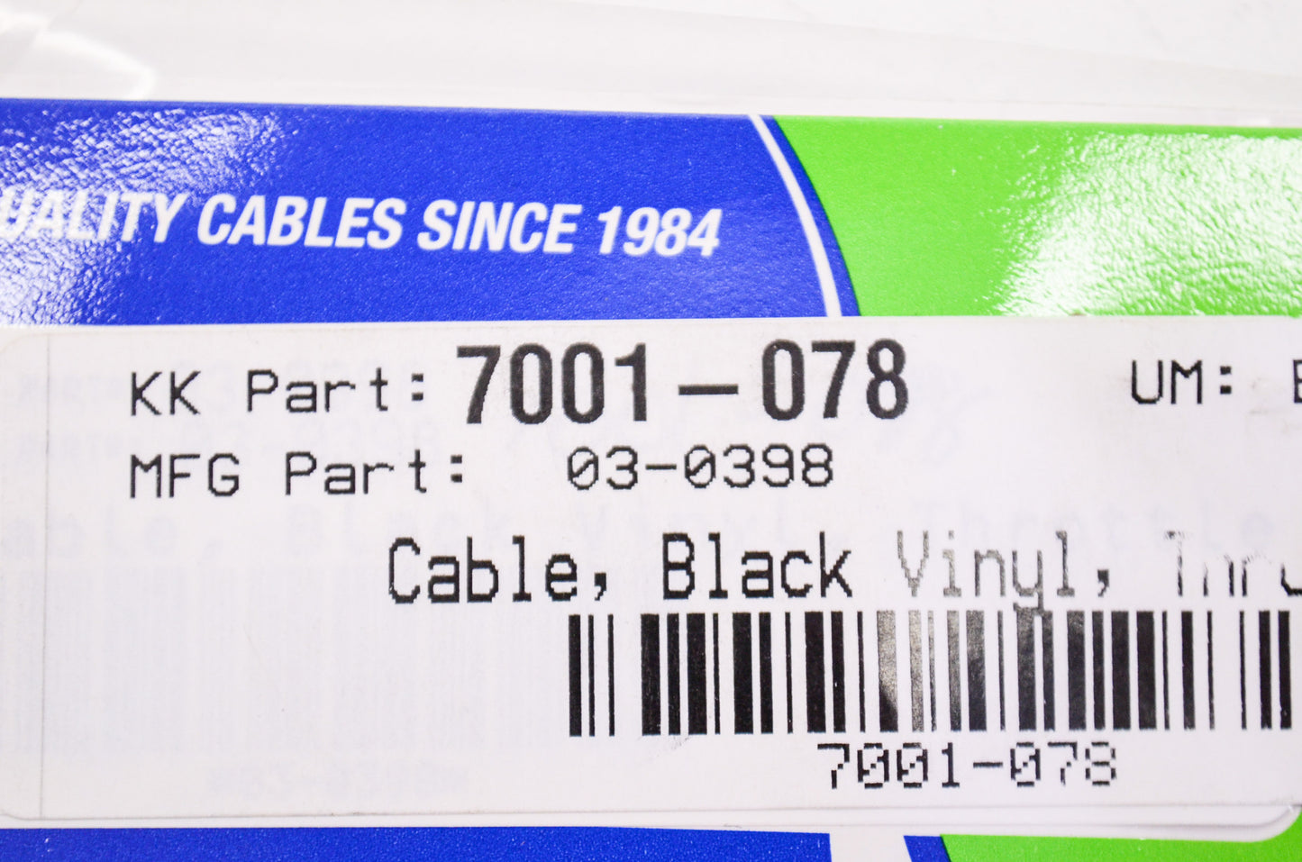 Motion Pro 03-0398 Throttle Cable NOS