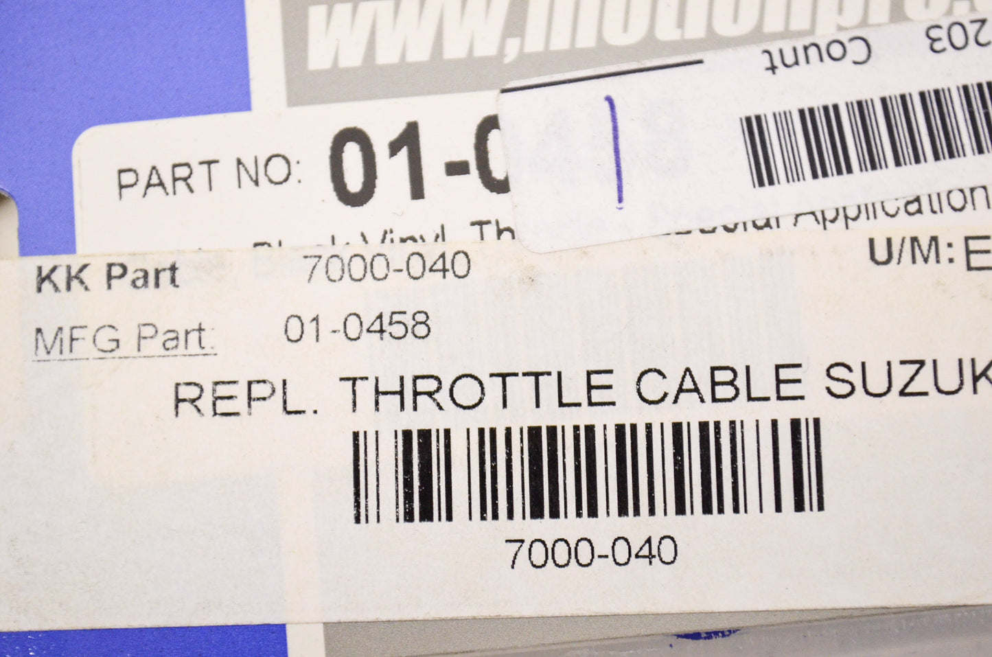 New Motion Pro Throttle Cable NOS