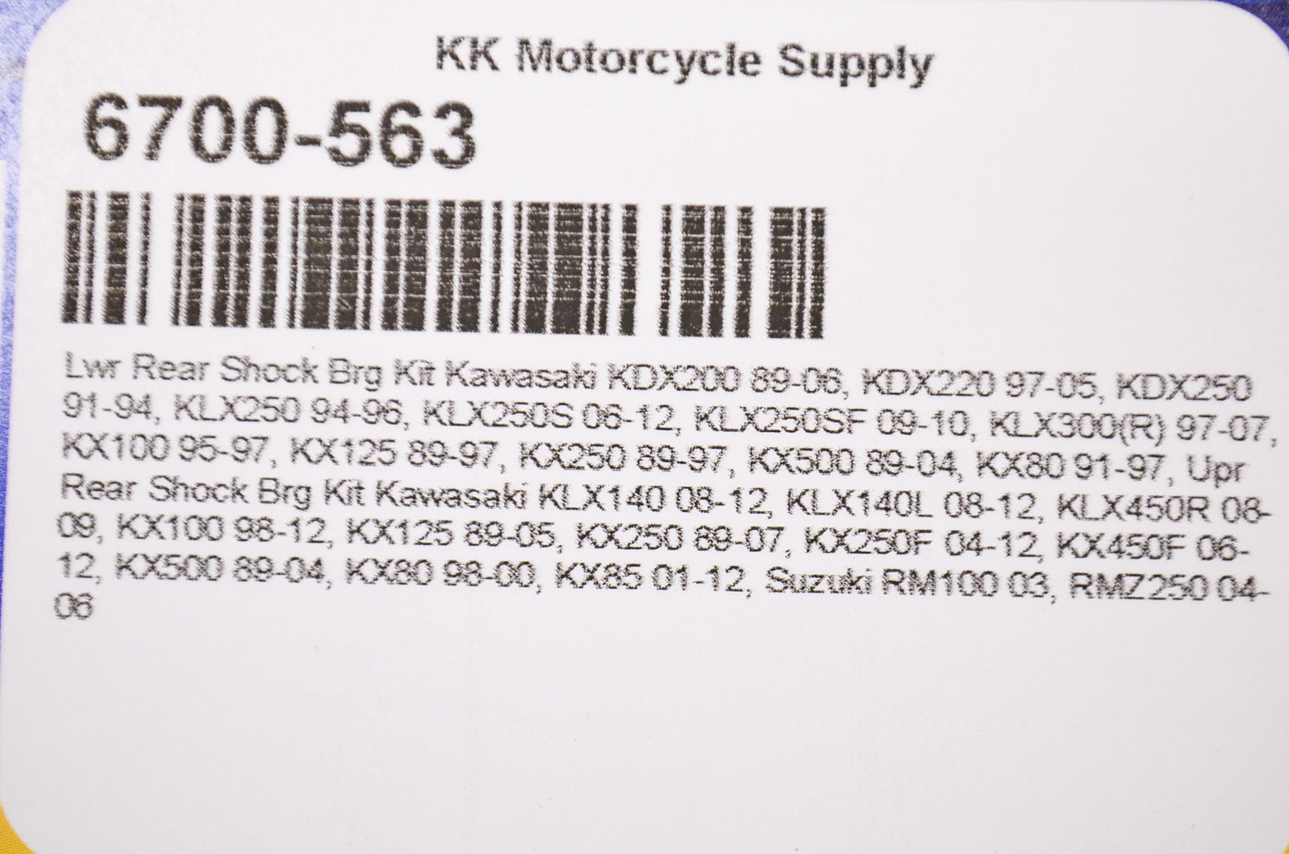 New All Balls Lower Rear Shock Bearing Kit NOS