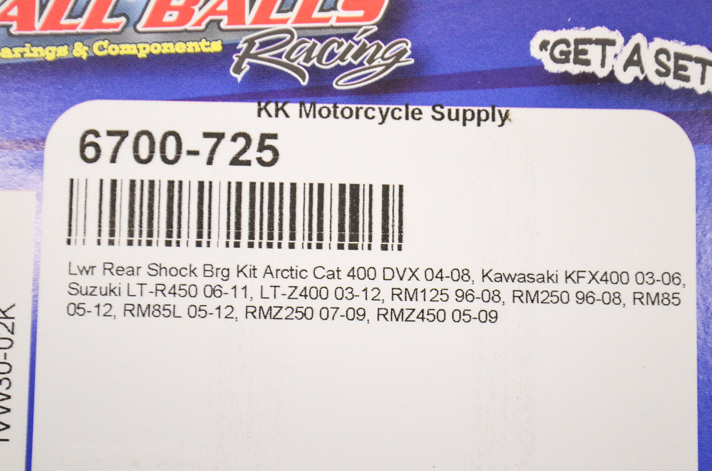 All Balls 29-5025, 6700-725 Lower Rear Shock Bearing Kit NOS