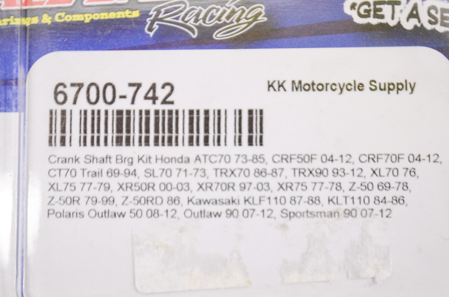 New All Balls Crank Shaft Bearing Kit NOS