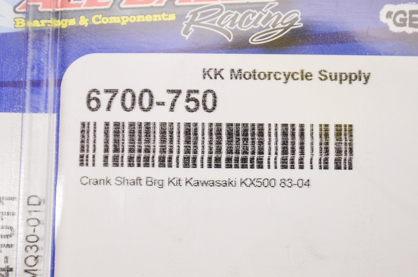 All Balls 24-1011, 6700-750 Crank Shaft Bearing Kit NOS