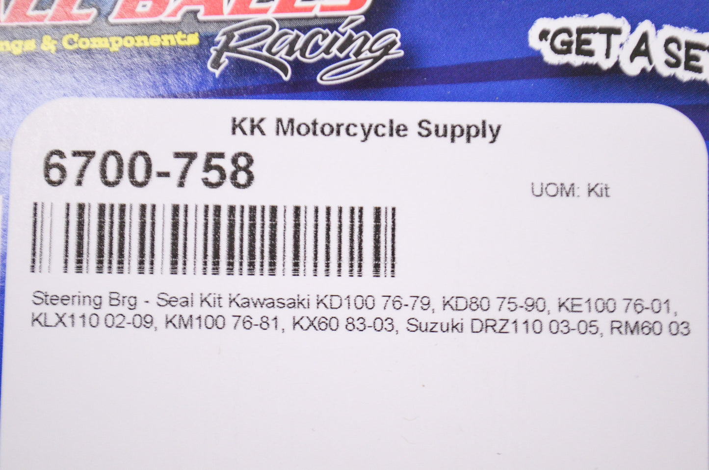 New All Balls Steering Bearing Seal Kit NOS