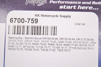 New All Balls Steering Bearing Seal Kit NOS