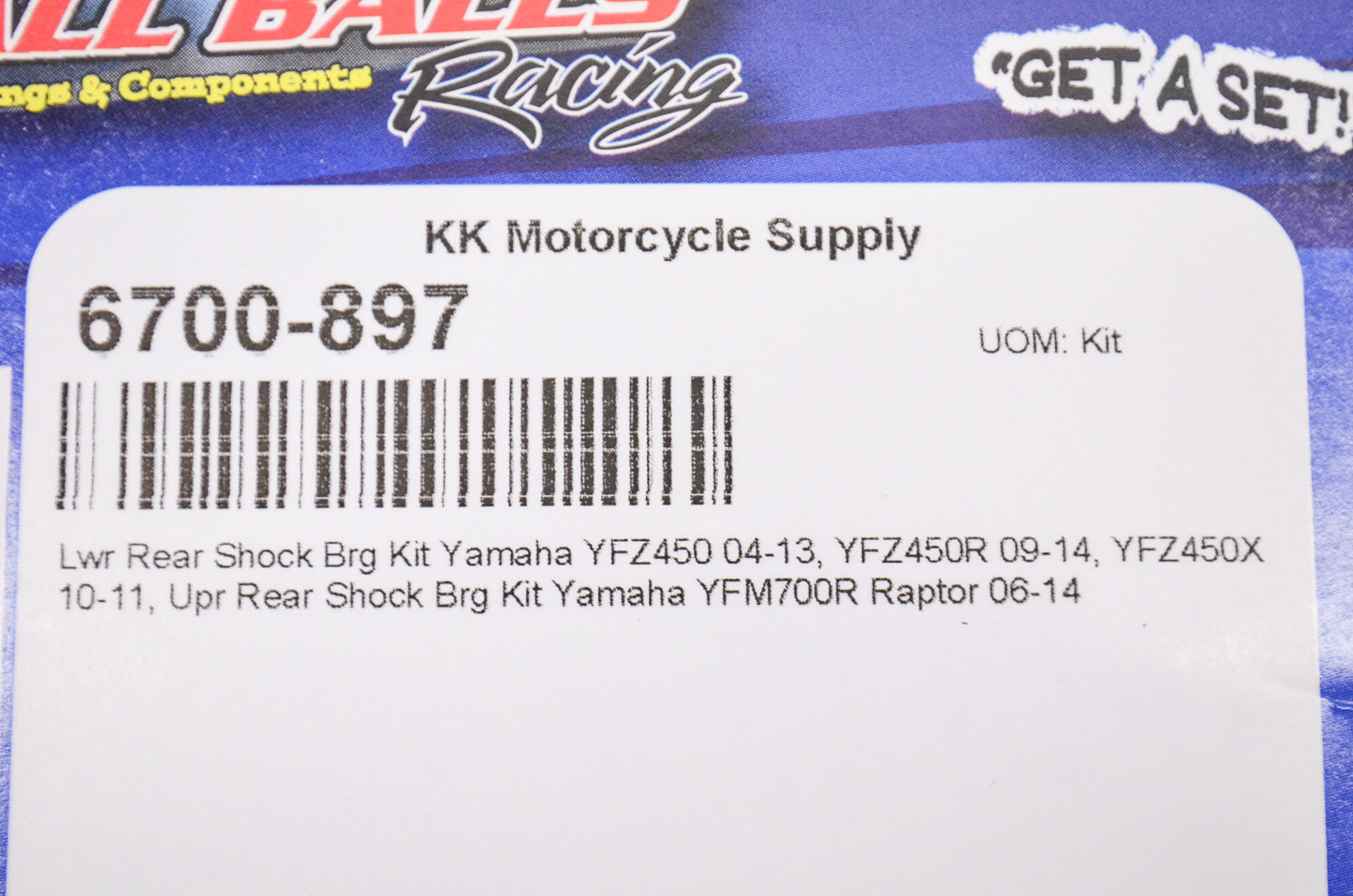 New All Balls Lower Rear Shock Bearing Kit NOS