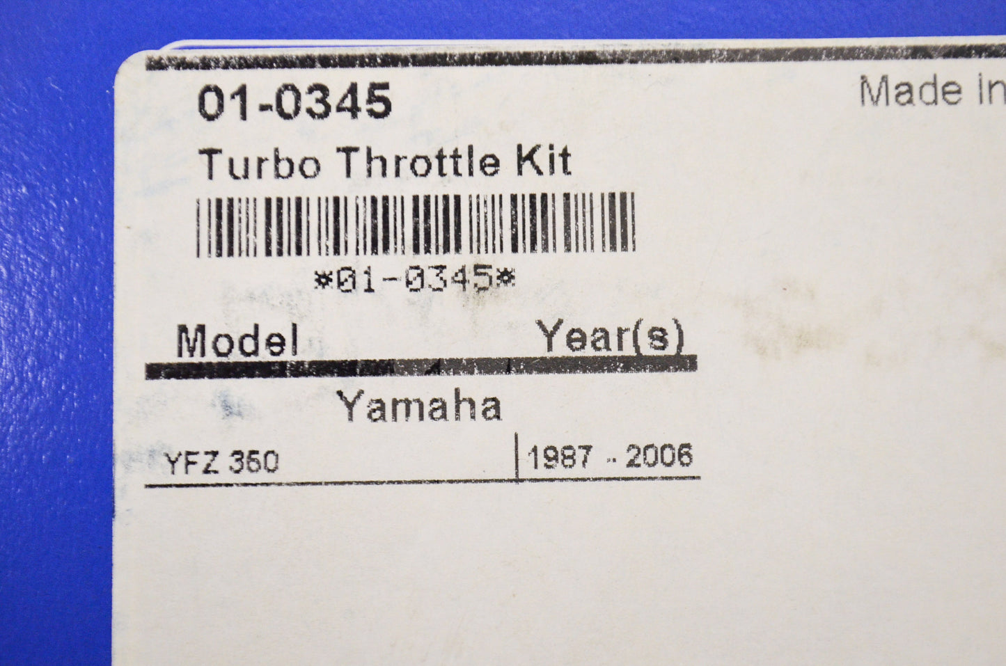 Turbo Throttle Kit NOS