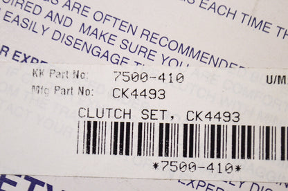 EBC CK4493, 7500-410 Clutch Plate Kit NOS