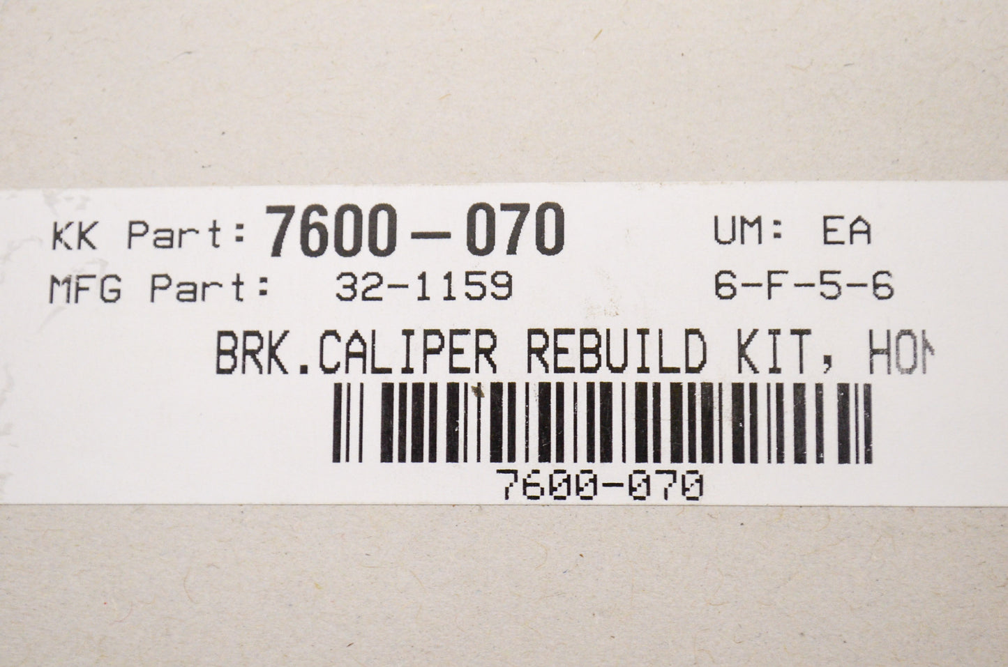 New K&L Brake Caliper Rebuild Kit NOS