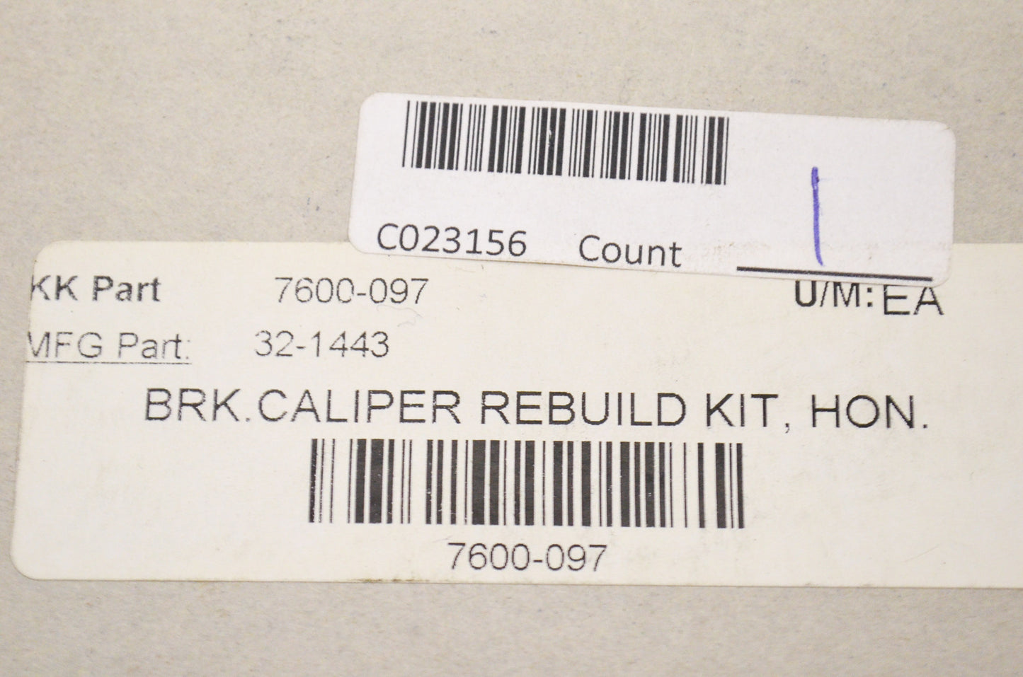 K&L 32-1443, 7600-097, ACH-151 Brake Caliper Rebuild Kit NOS
