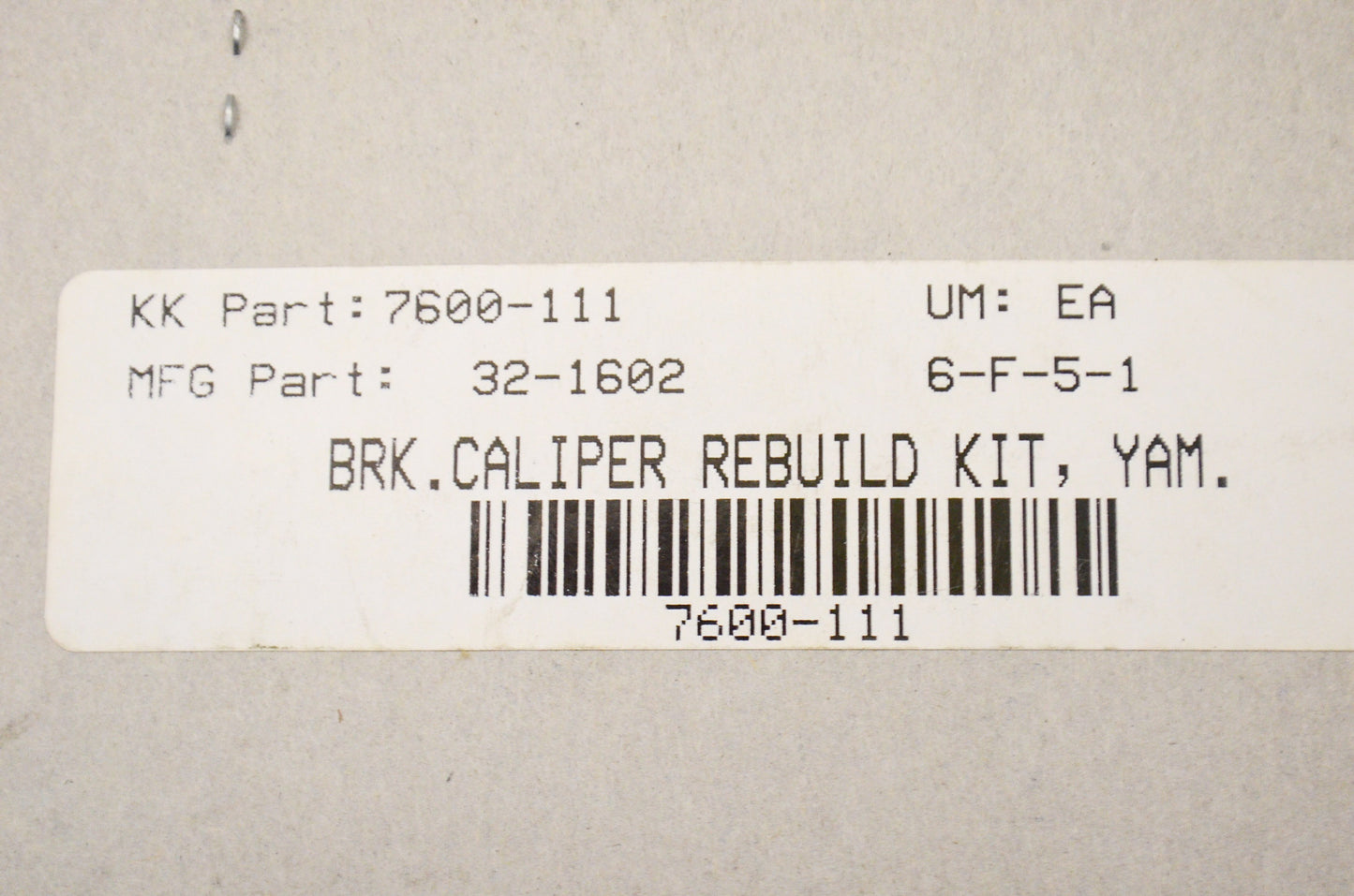 New K&L Brake Caliper Rebuild Kit NOS