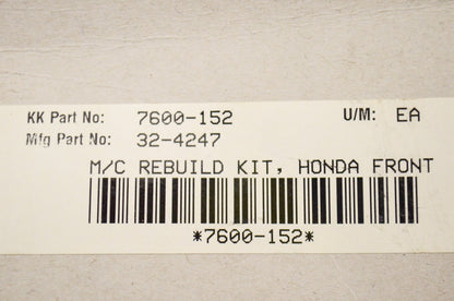 New K&L Master Cylinder Rebuild Kit NOS