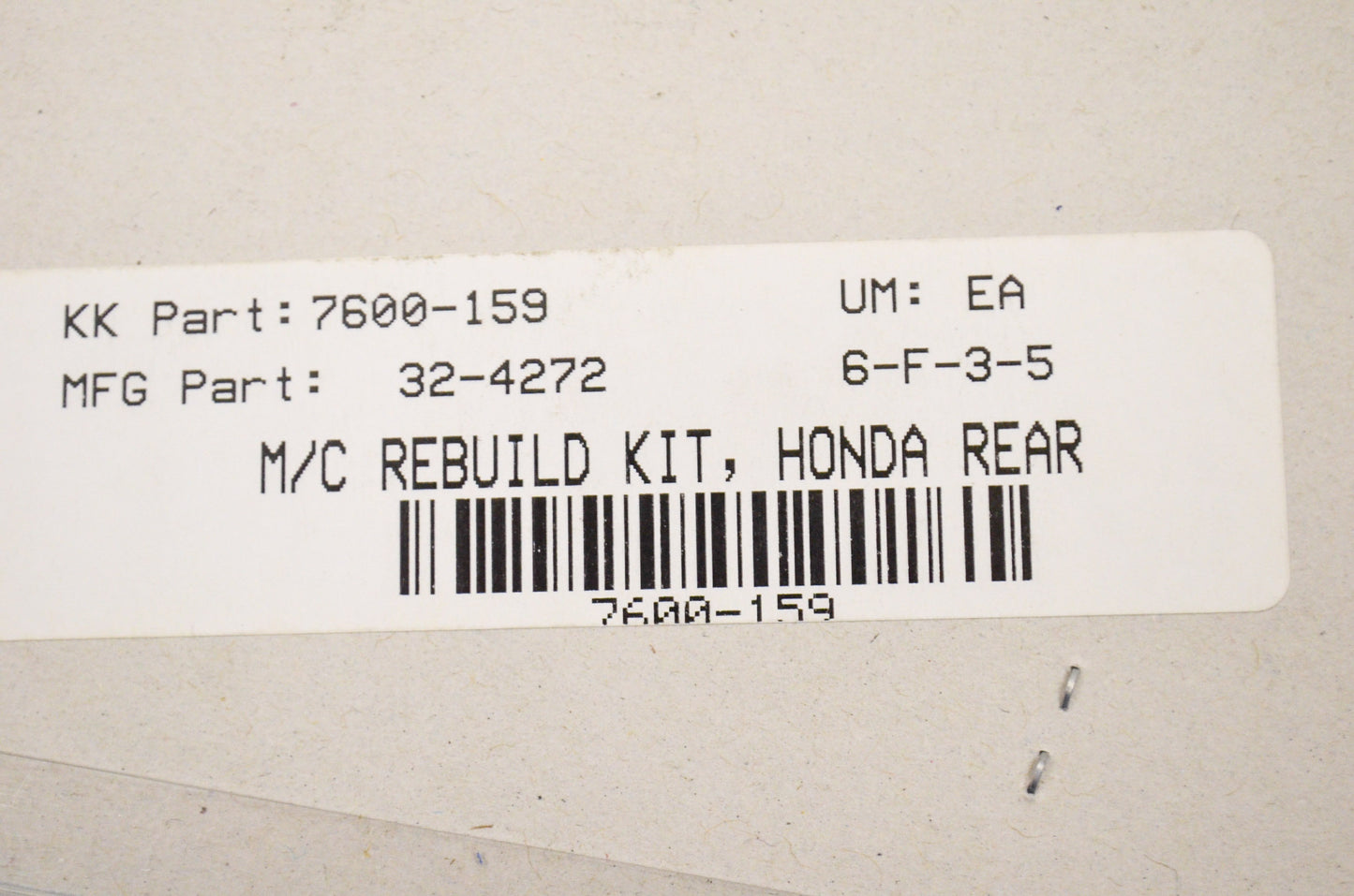 New K&L Master Cylinder Rebuild Kit NOS