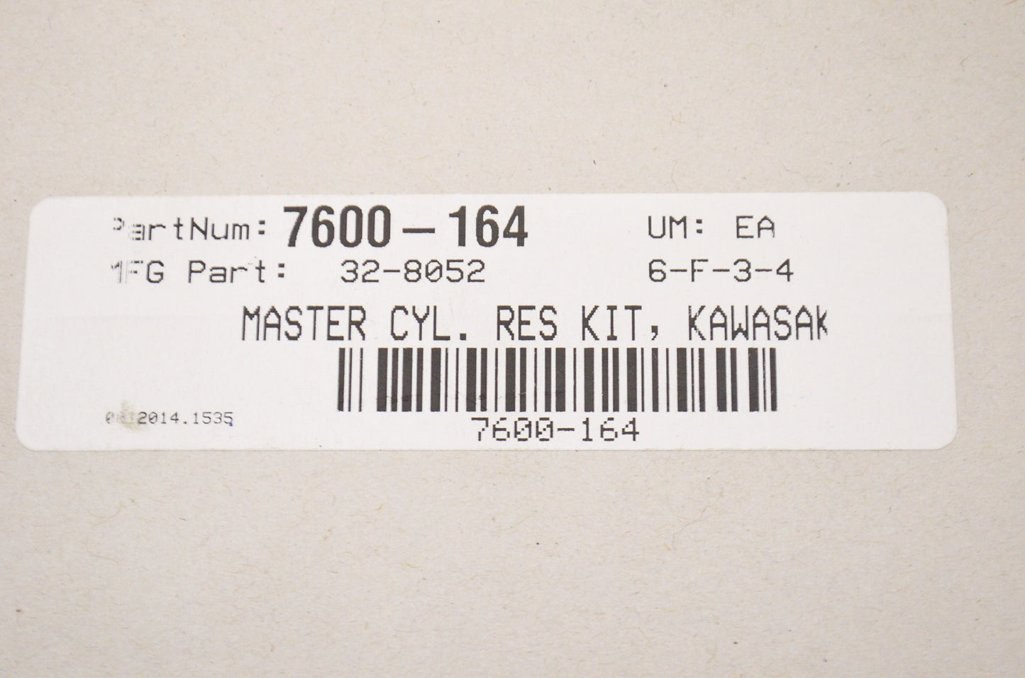 New K&L Master Cylinder Rebuild Kit NOS