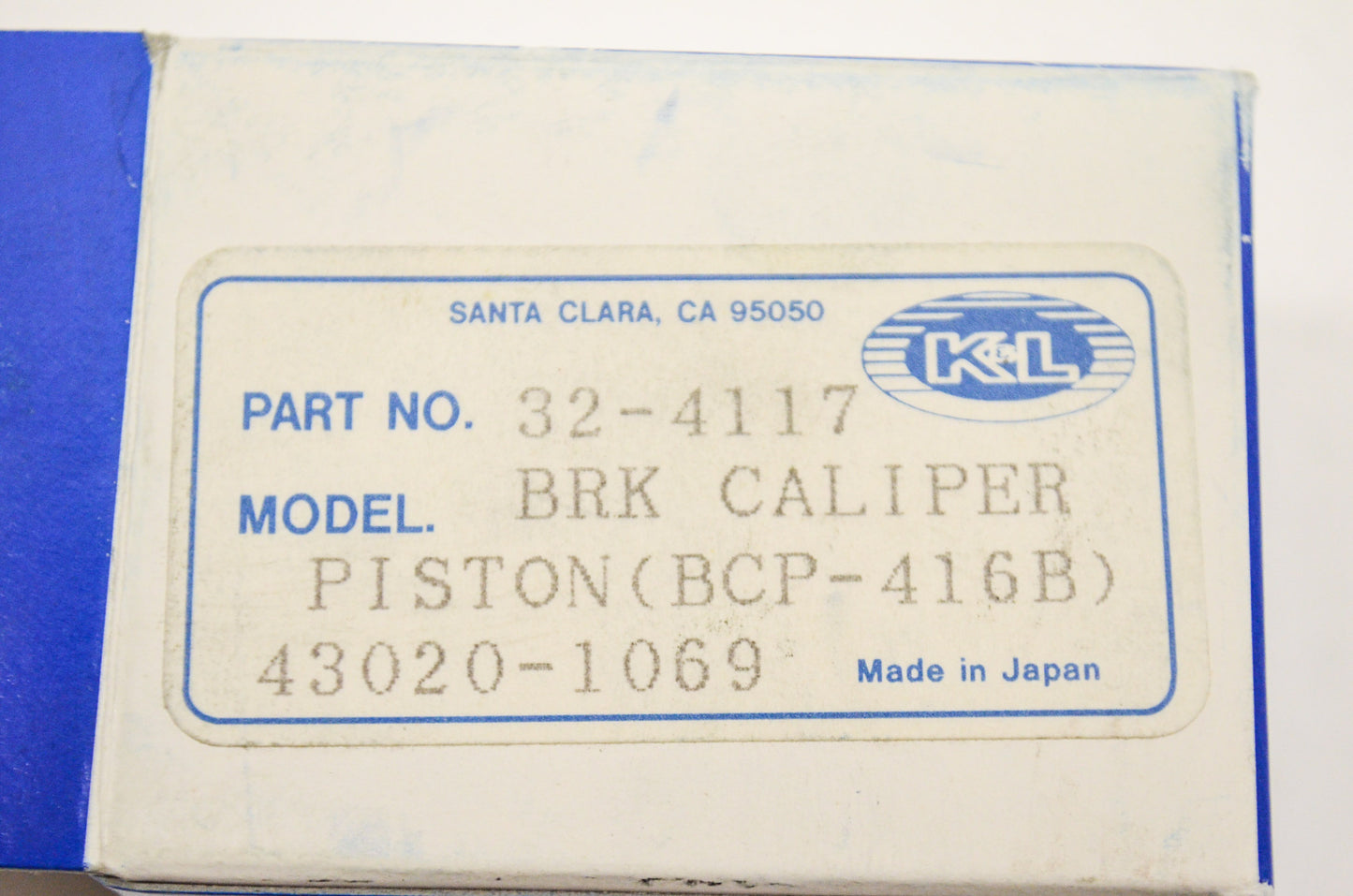 New K&L Brake Caliper Piston NOS
