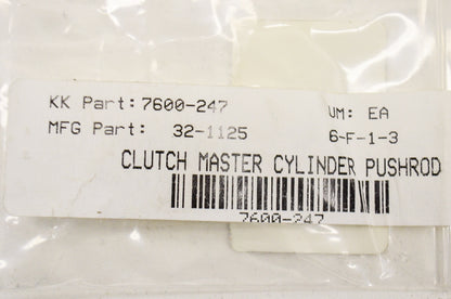 K&L Clutch Master Cylinder Pushrod and Bushing NOS