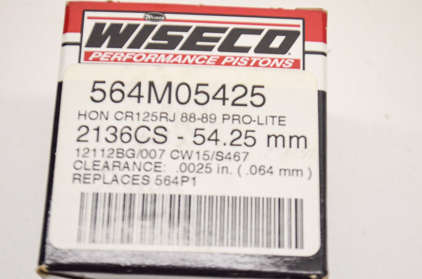 Wiseco 564M05425, 9200-617, 2136CS, CW15/S467, 564P1 Piston 54.25mm NOS