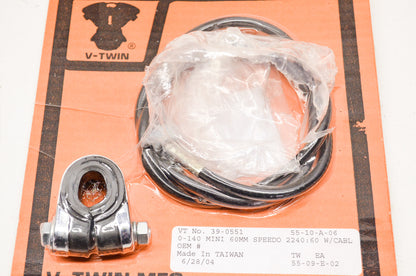 Mini Speedometer Cable and Bracket NOS