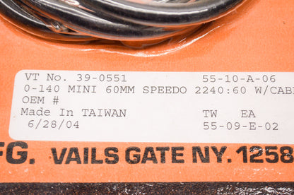 Mini Speedometer Cable and Bracket NOS