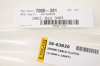 EMGO 26-63820, 7000-391 Bulk Inner Clutch Cable NOS