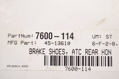 Brake Shoes Qty 2 NOS