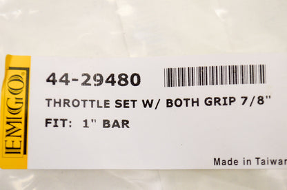 EMGO 44-29480, 7800-002 Economy Throttle & Grips 7/8" Fits 1" Bar. NOS