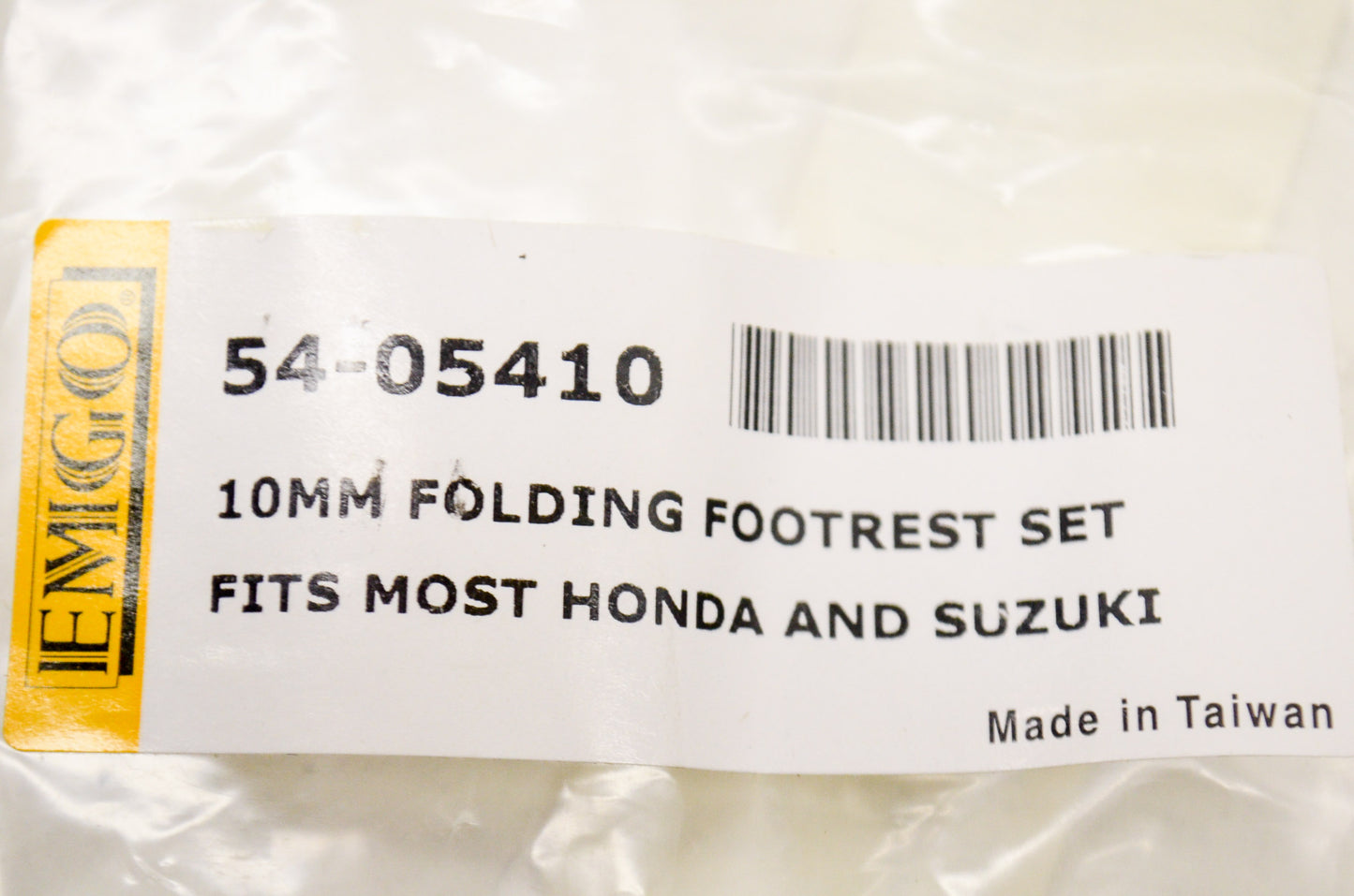 EMGO 54-05410, 7900-123 10Mm Folding Footrest Set NOS