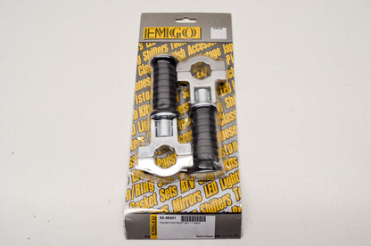 New Emgo Folding Rubber Foot Peg Set 1' Diameter NOS