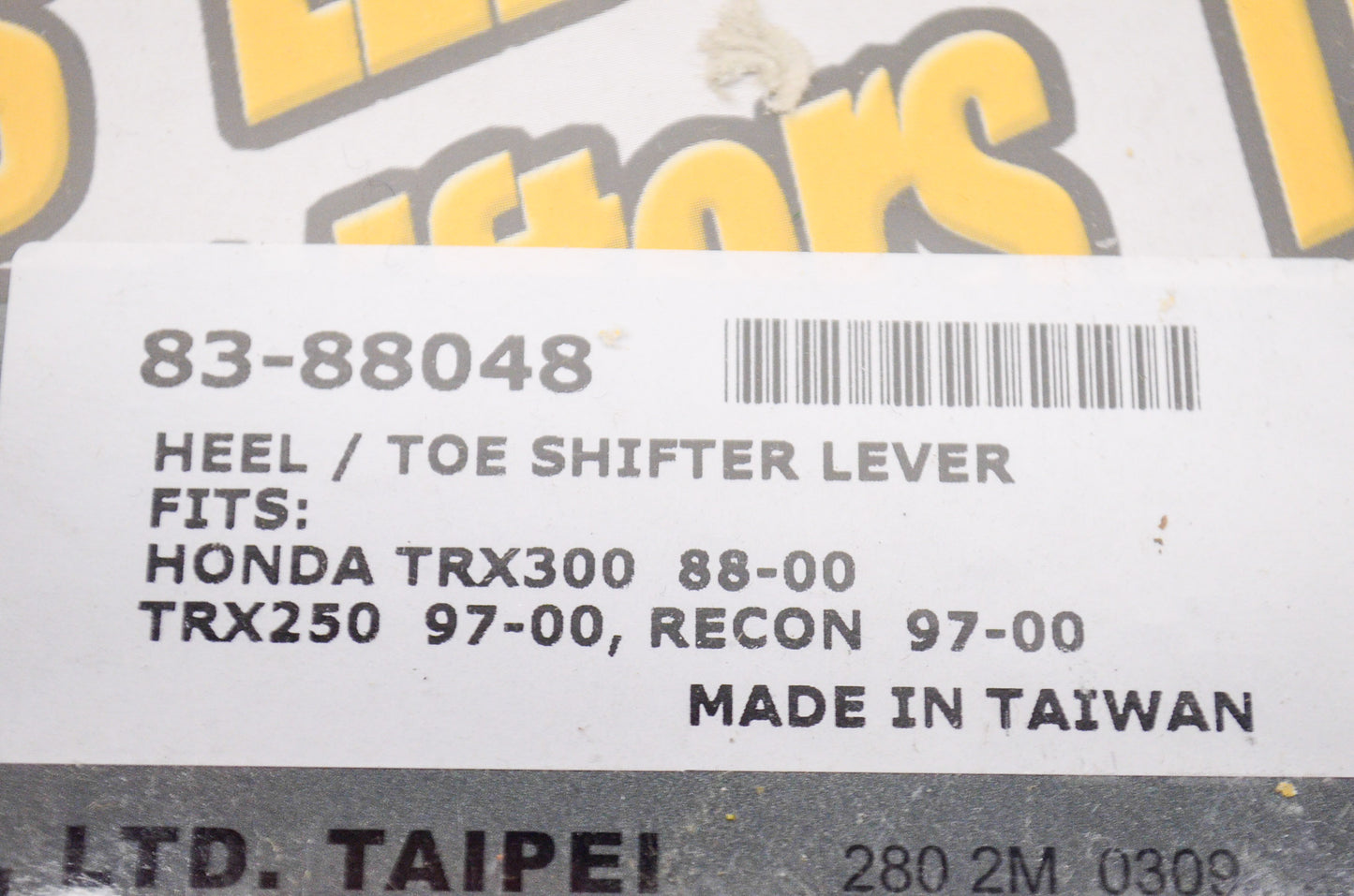 Heel Toe Shifter Fits '88-'00 Honda TRX300, '97-'00 TRX250, '97-'00 Recon. NOS