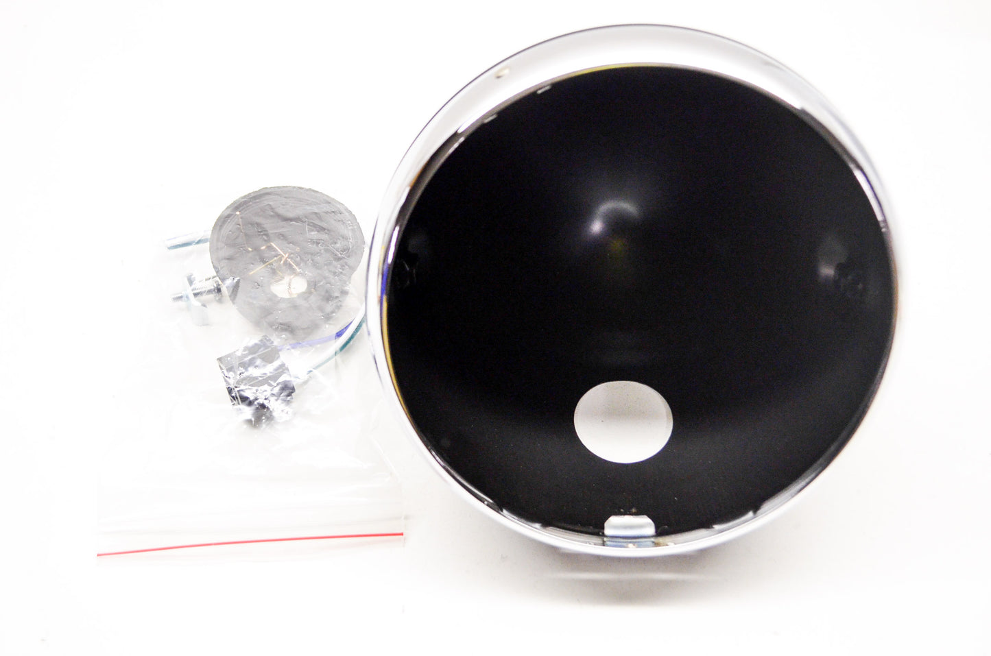 7' Classic Headlight Shell w/ Rim Black NOS