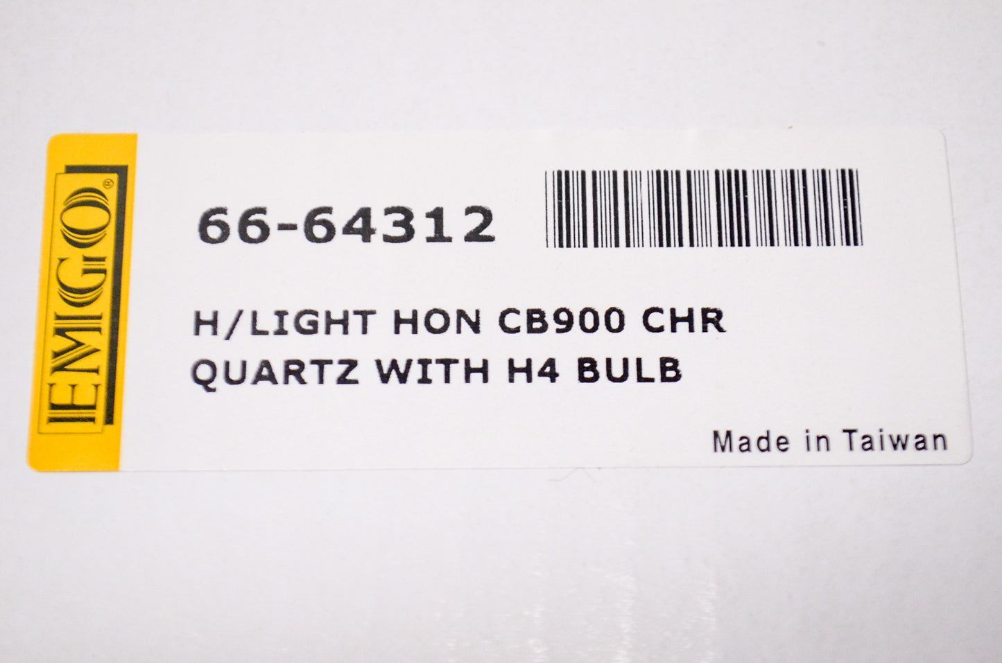 EMGO 66-64312, 6000-844 Replacement Headlight Chrome Quartz With H4 Bulb NOS