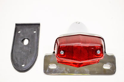 Lucas Style Tail Light 12V 23/3W Bulb with Die Cast Chrome Bracket NOS