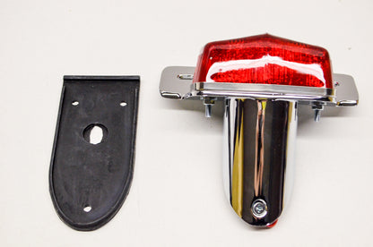 Lucas Style Tail Light 12V 23/3W Bulb with Die Cast Chrome Bracket NOS