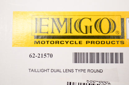 New Emgo Tail Light Complete Dual Lens Type Round NOS