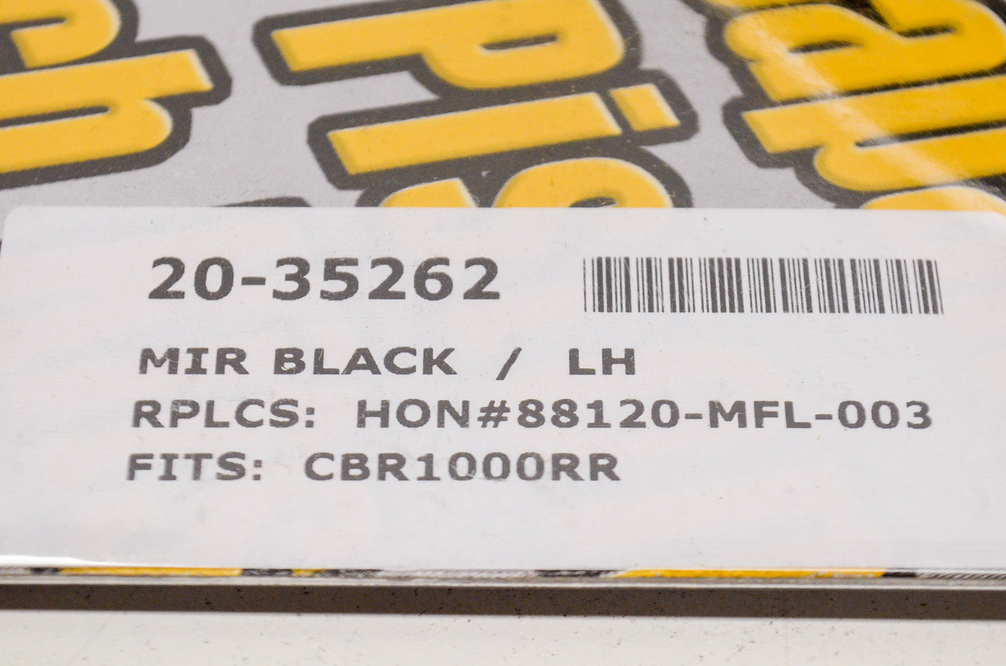 Left Mirror Black Fits Honda CBR1000RR. NOS