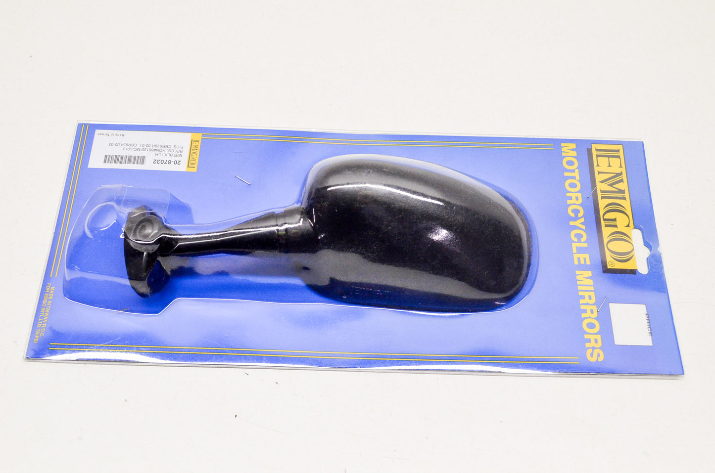 New Emgo Left Mirror Black NOS Fits Honda CBR929R '00-'01, CBR954 '02-'03.