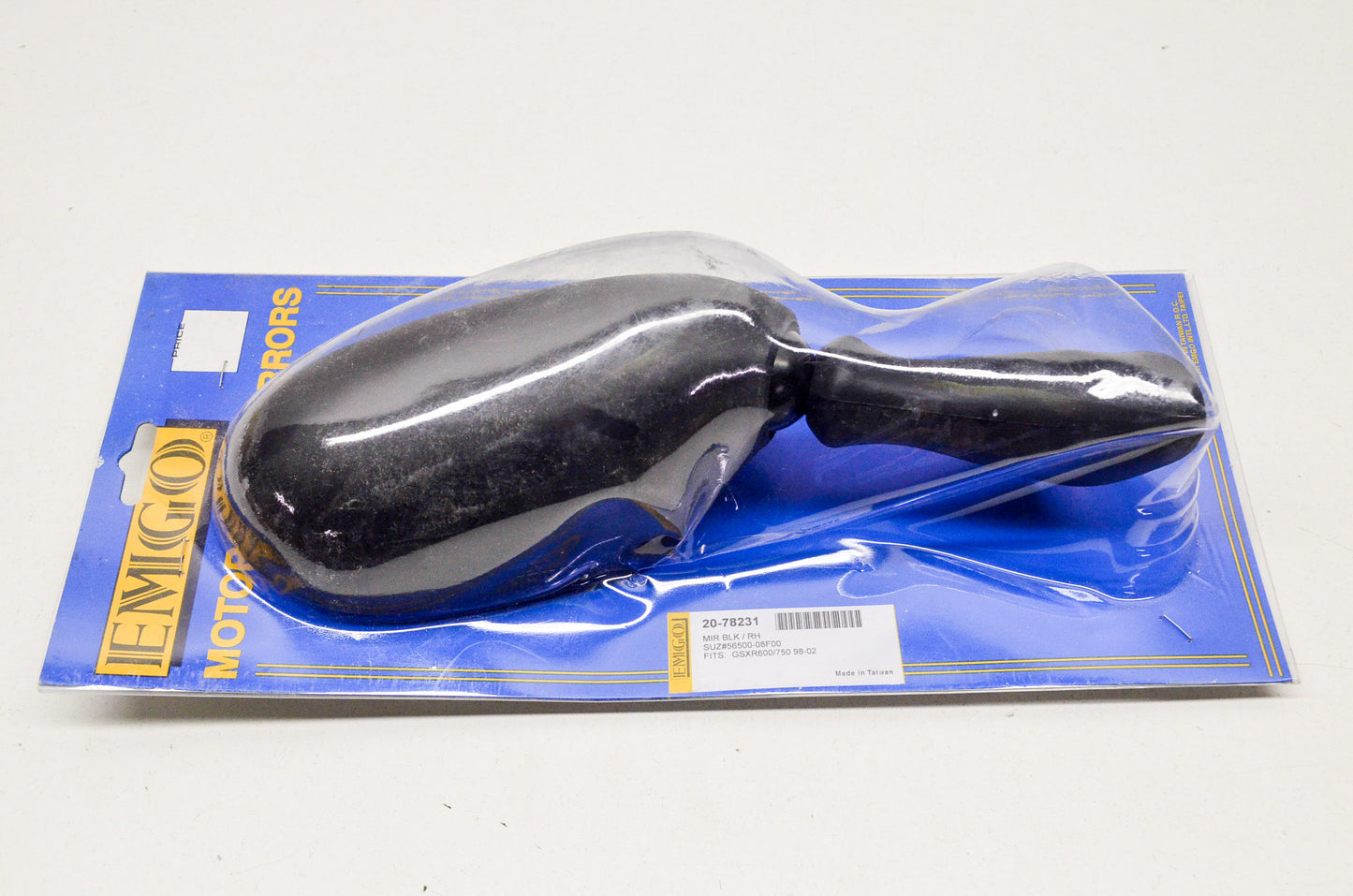 Right Mirror Black Fits Suzuki GSXR600/750 '98-'02. NOS