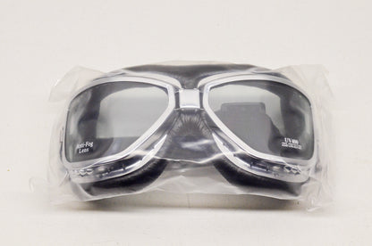 New Emgo Roadhawk Goggle with Chrome Trim NOS