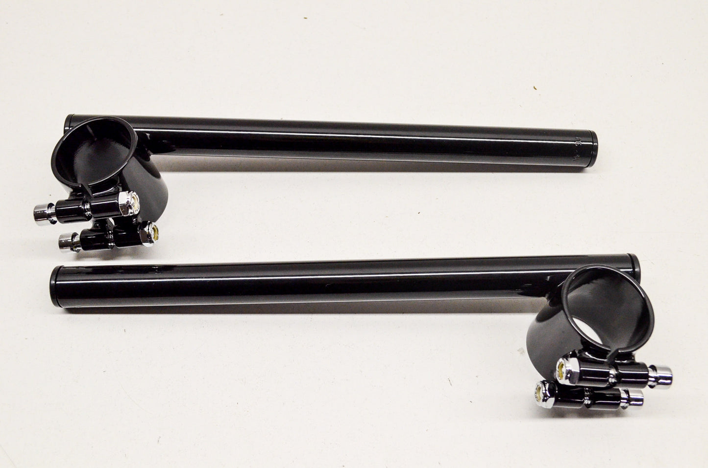 New Emgo Steel Clip-On Handlebar 41mm Gloss Black 7/8' Tubes NOS