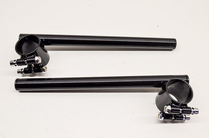 New Emgo Steel Clip-On Handlebar 41mm Gloss Black 7/8' Tubes NOS