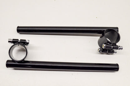 New Emgo Steel Clip-On Handlebar 41mm Gloss Black 7/8' Tubes NOS