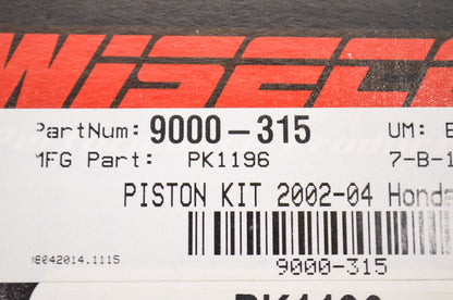 New Wiseco Forged Piston Kit 67.5mm 02-04 Honda CR250