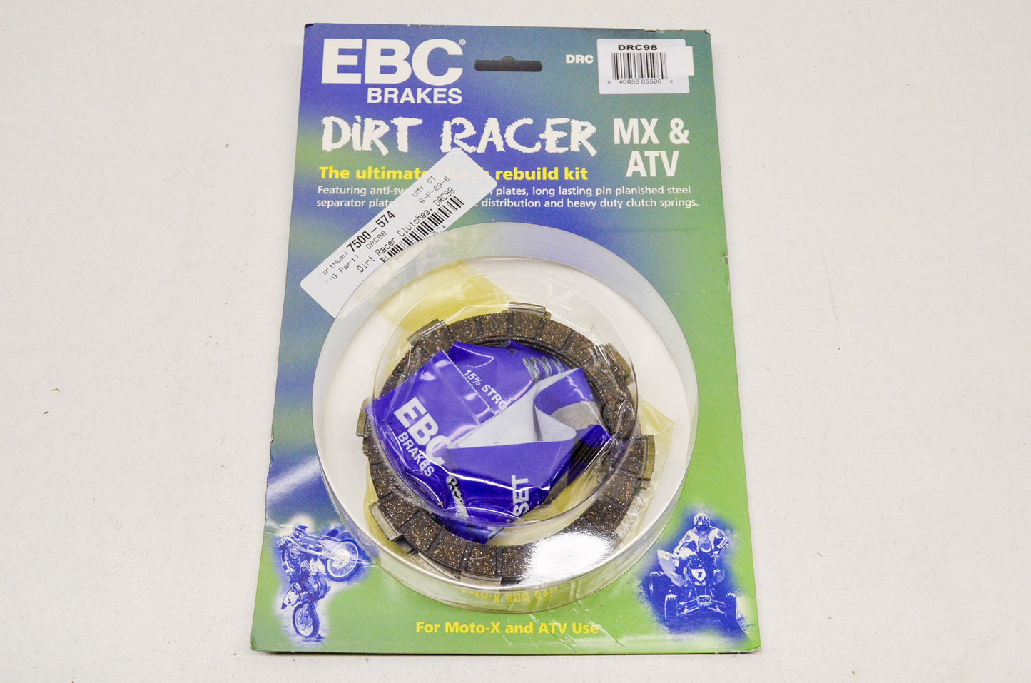 EBC DRC98, 7500-574 Dirt Racer Clutch Kit NOS