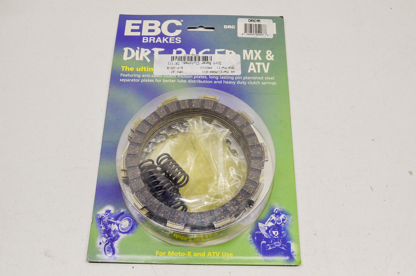 EBC DRC111, 7500-611 Dirt Racer Clutch Kit NOS