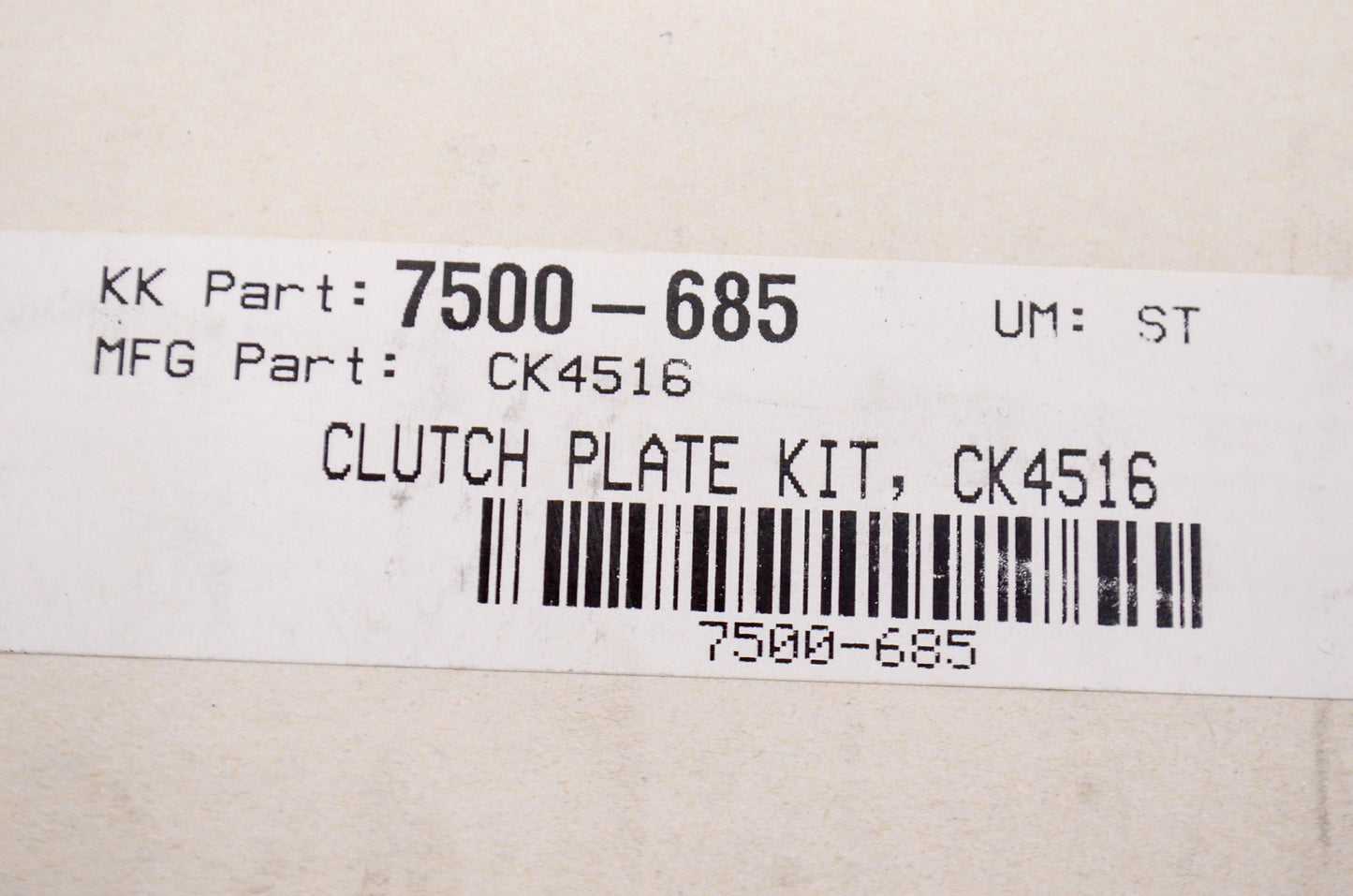 EBC CK4516, 7500-685 Clutch Plate Kit NOS