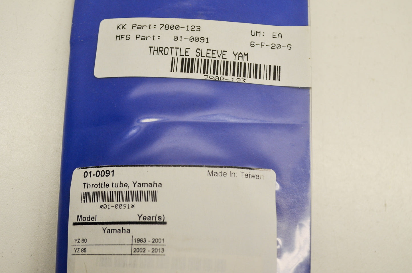 Motion Pro 7800-123, 01-0091 Throttle Tube Yamaha NOS