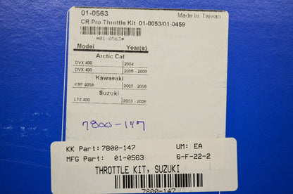 Motion Pro 7800-147, 01-0563 CR Pro Throttle Kit Arctic Cat Kawasaki Suzuki NOS