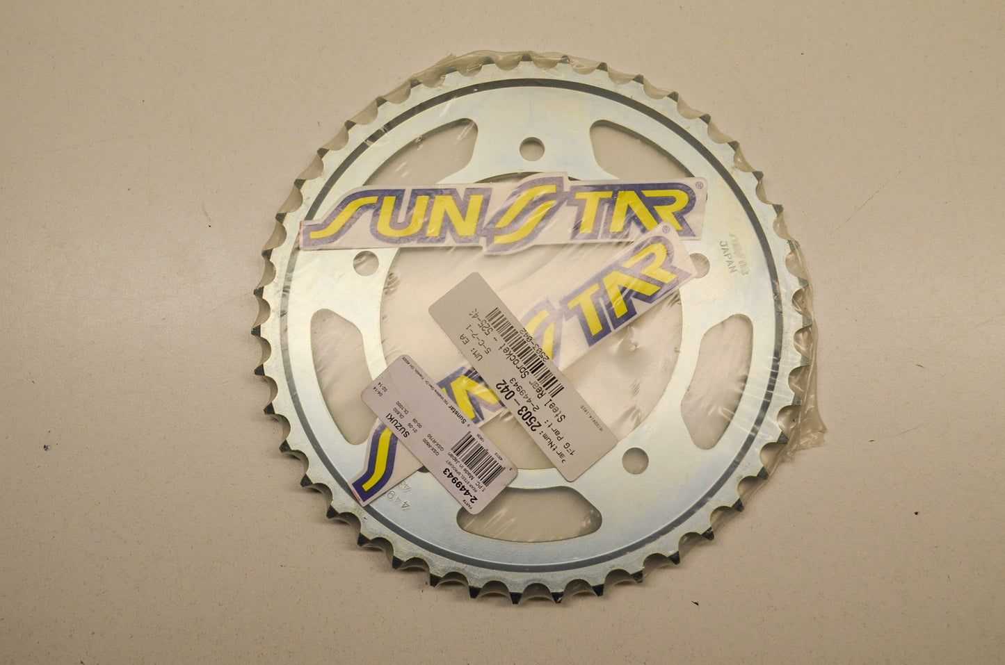 New Sunstar Steel Rear Sprocket Suzuki 43T NOS