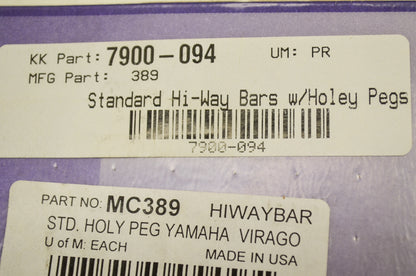 Hi-Way Bar Kit with Holey Pegs Yamaha NOS
