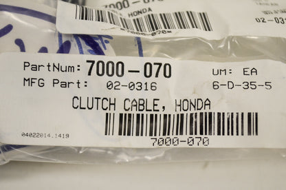Motion Pro 7000-070, 02-0316 Clutch Cable Honda NOS